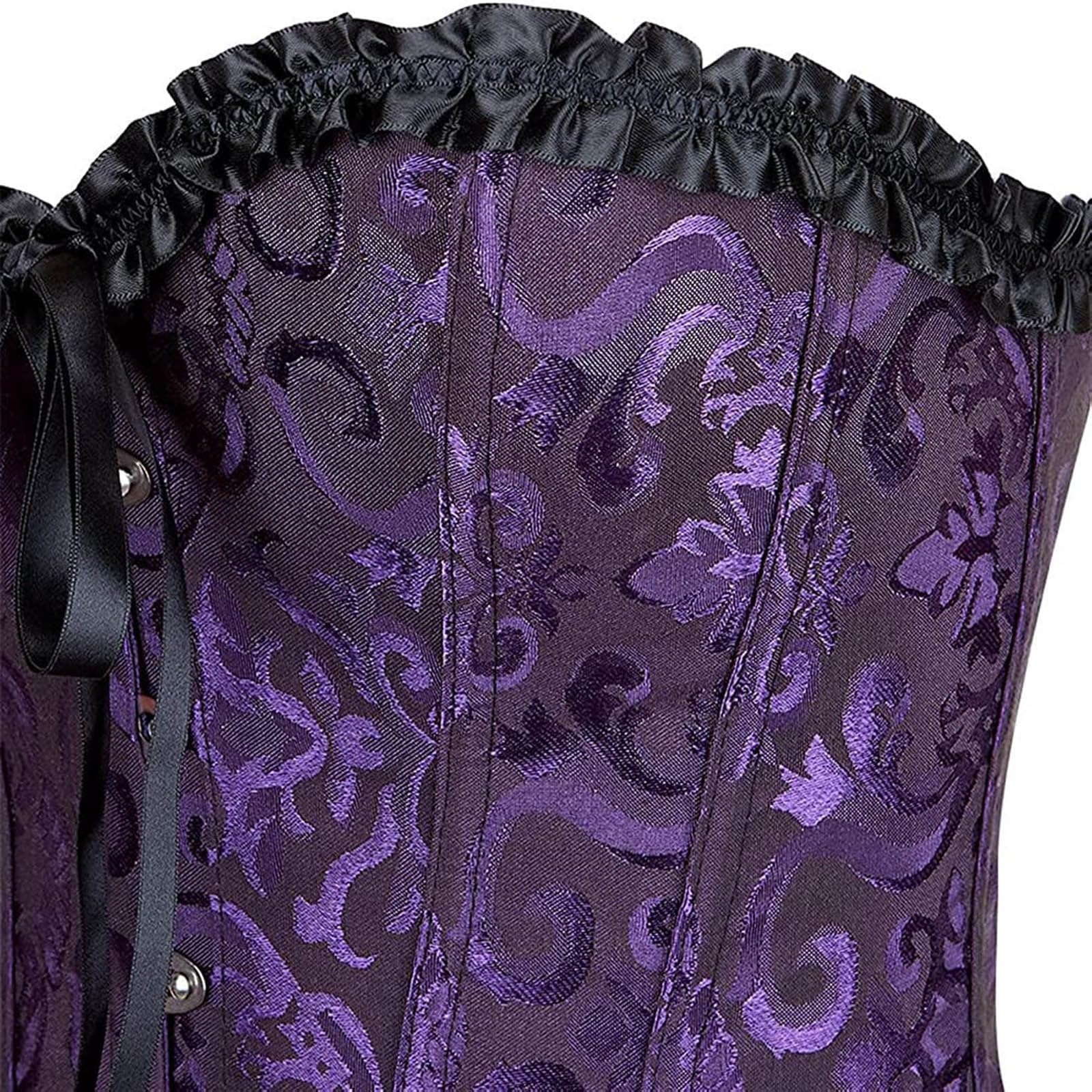 Luadnysin Tops Korsett Damen Bustier Blau Vollbrust