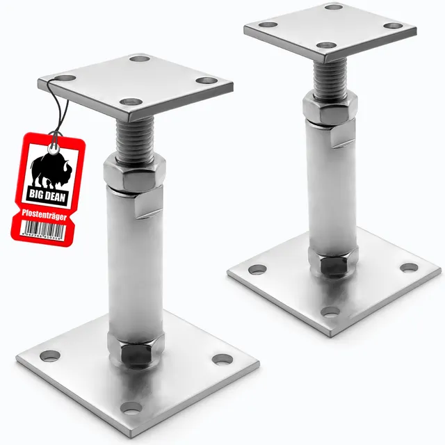 BigDean Pfostenträger Höhenverstellbar 150-190 mm 2 Stück