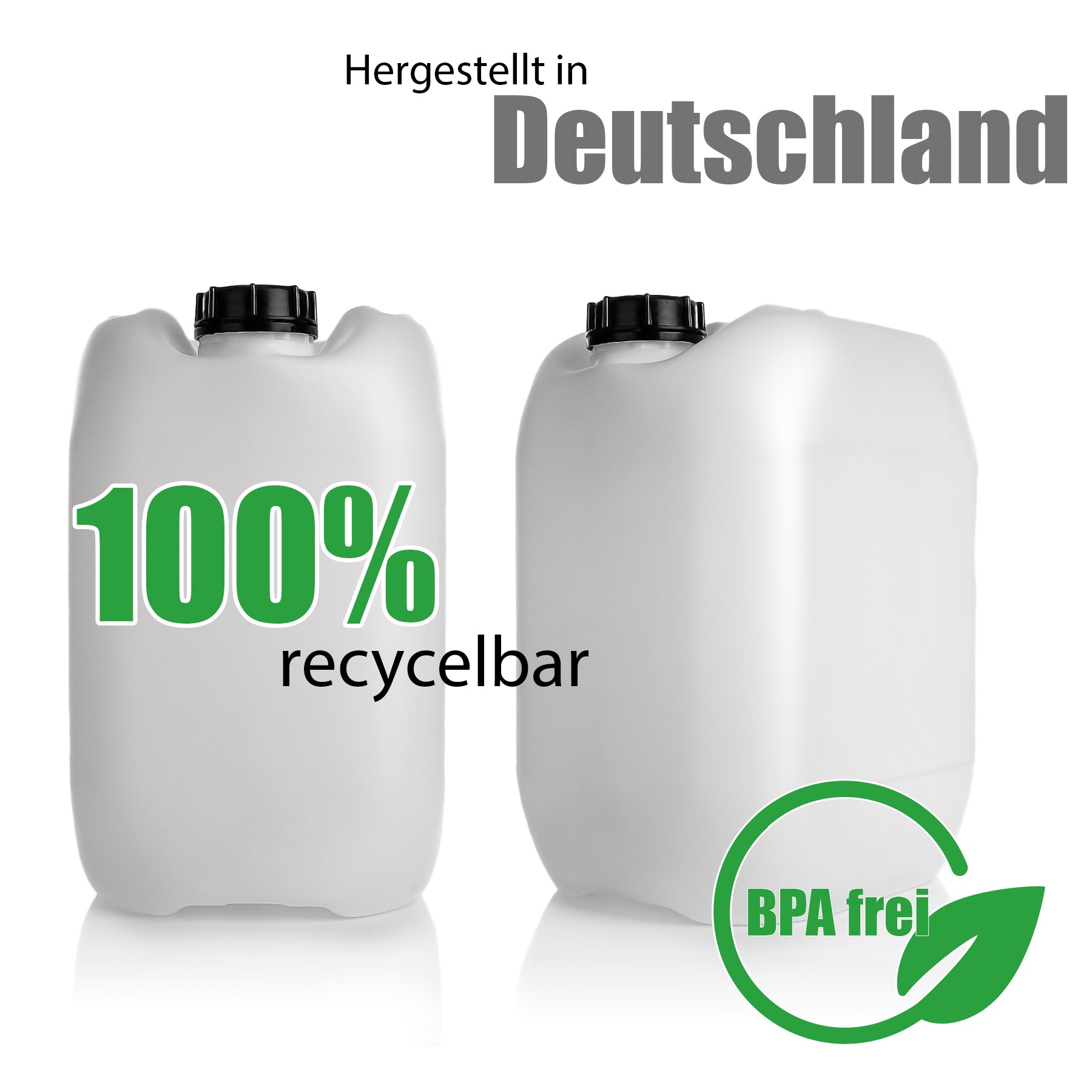 BigDean Wasserkanister 10L naturweiß lebensmittelecht BPA-frei