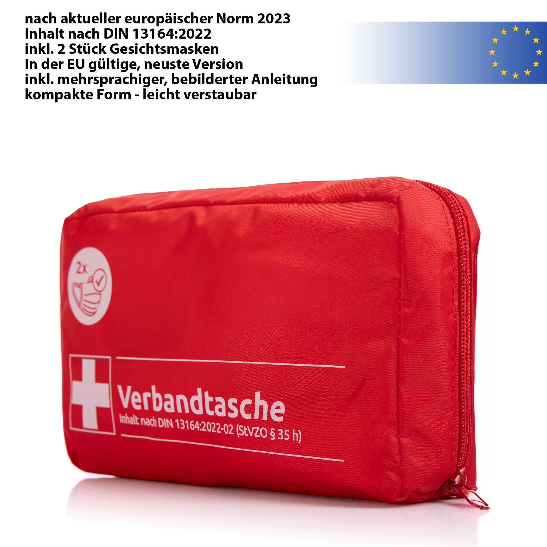 BigDean Verbandstasche Erste Hilfe Set rot DIN 13164:2022