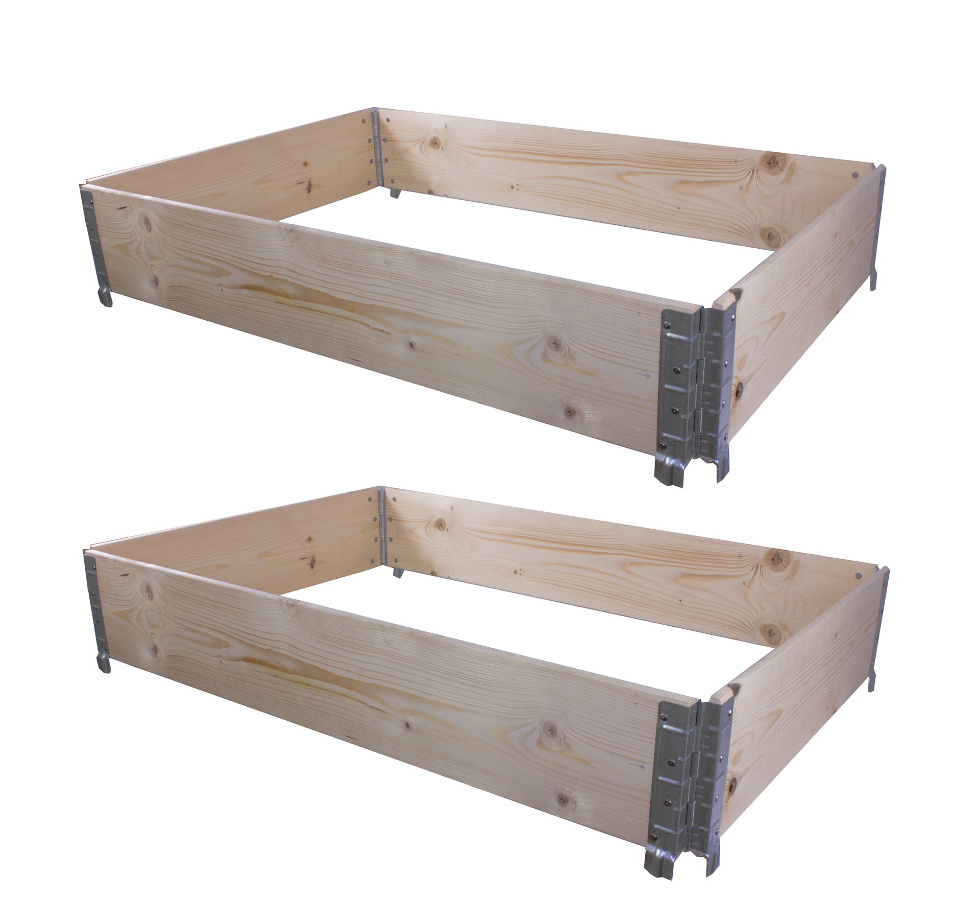 BigDean Hochbeet Palettenrahmen 120x80 Holz 2er Set