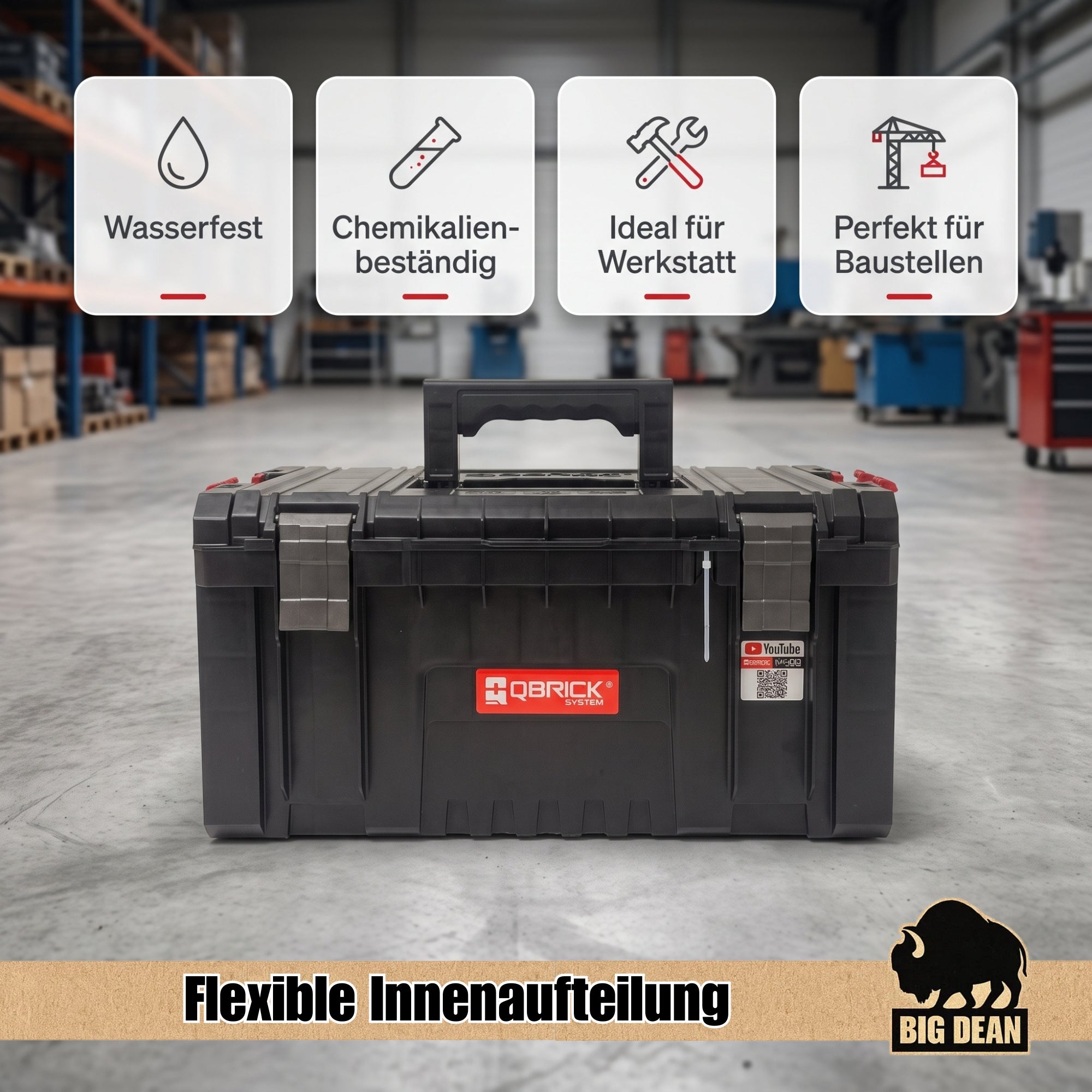 BigDean Werkzeug Qbrick Toolbox 2.0 19L modular 450mm