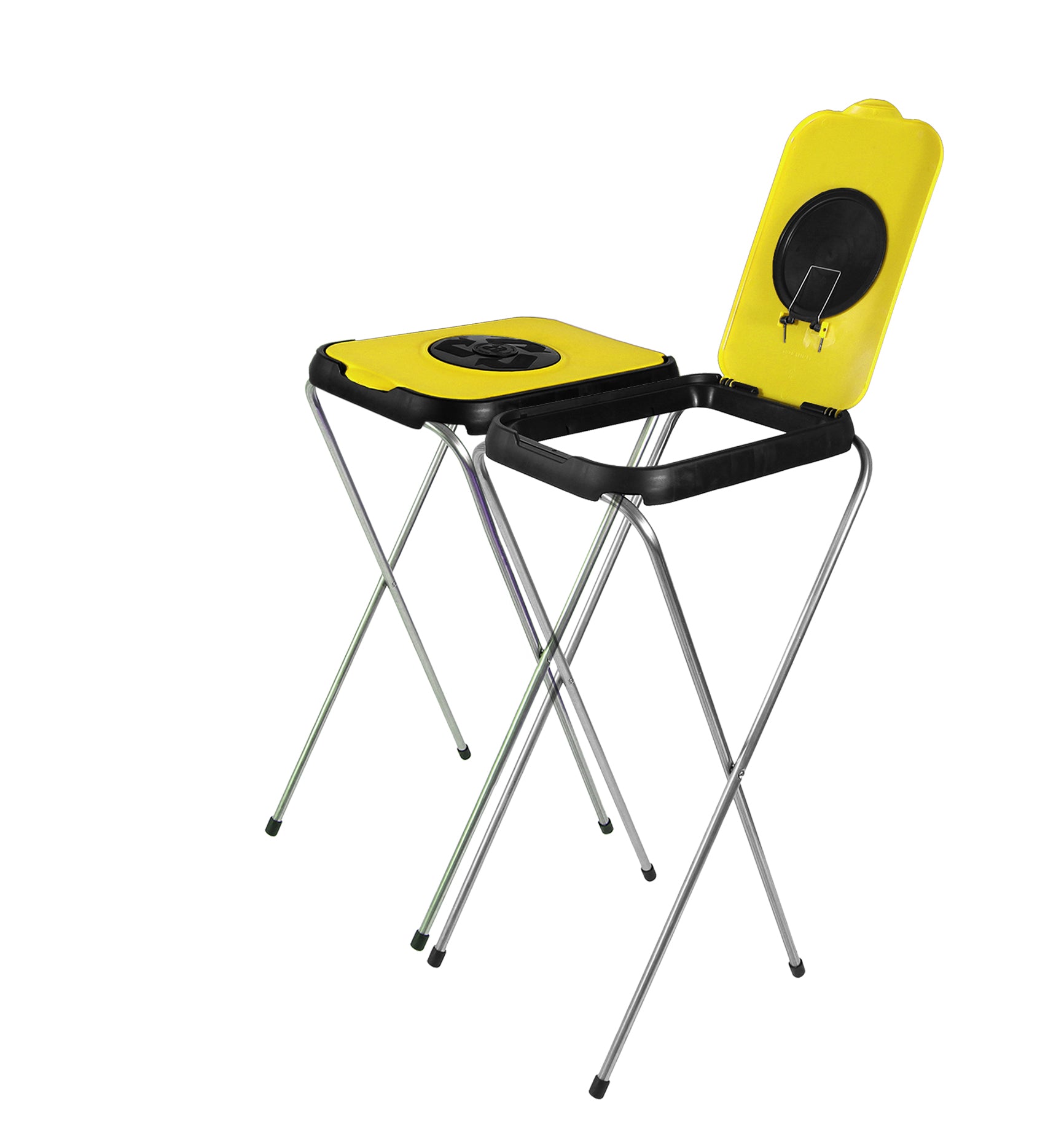 BigDean SwingFix Muellsackstaender 120L Gelb 2er Set