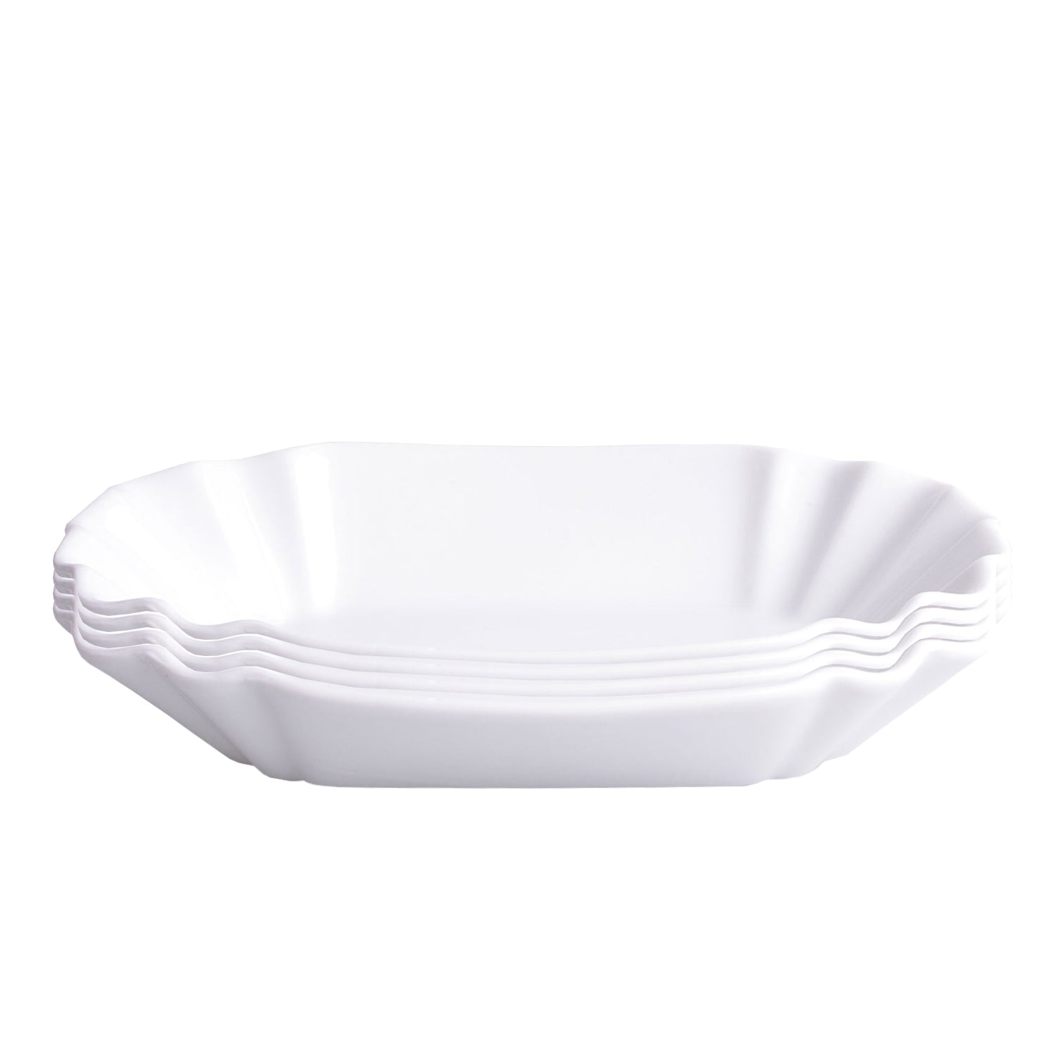 BigDean Pommesschale Porzellan Weiß 19,5cm 4er Set