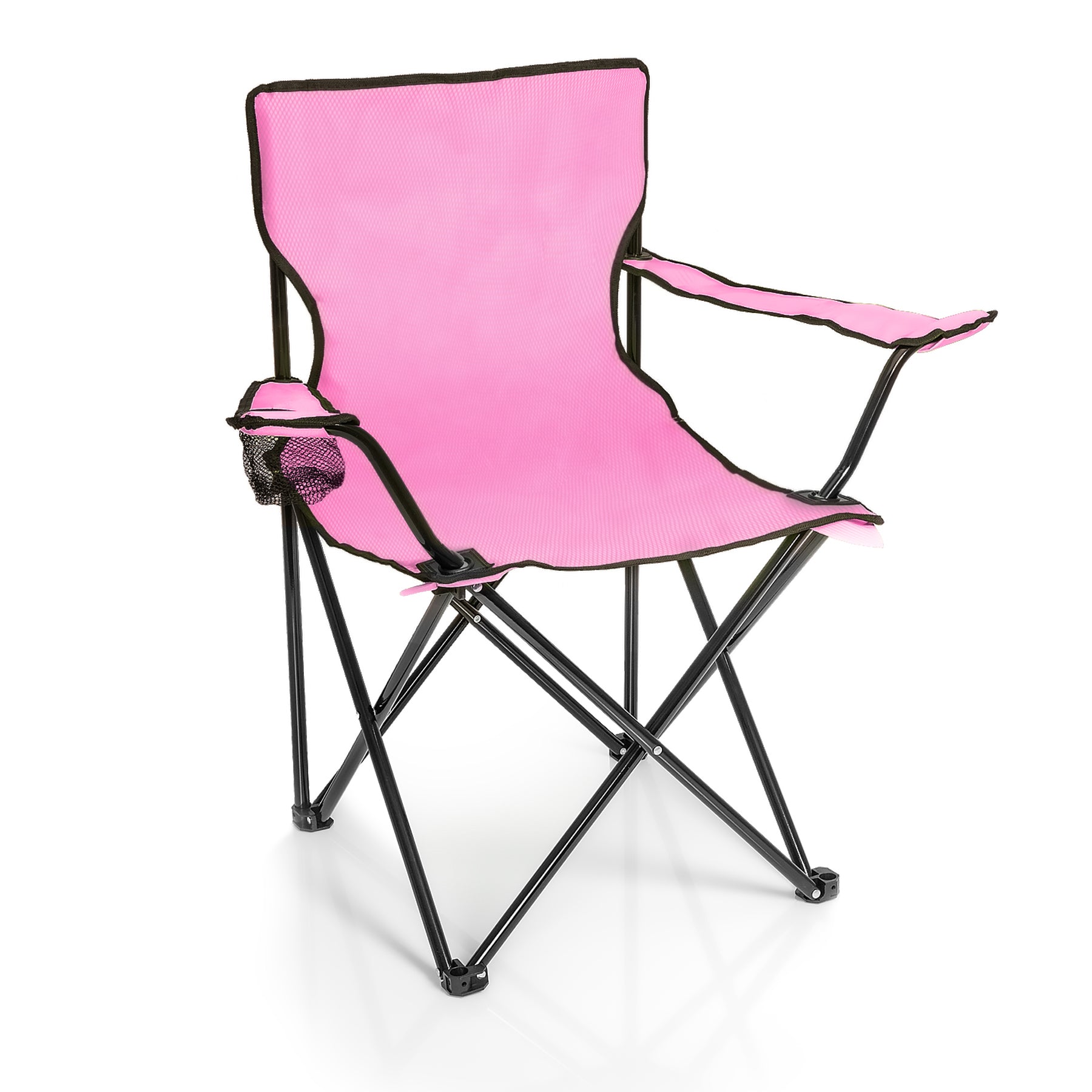 BigDean Faltstuhl pink Campingstuhl Getränkehalter 120 kg