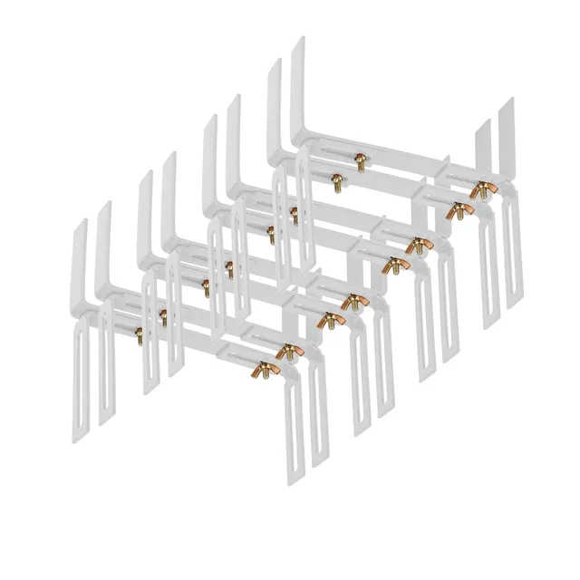 BigDean Garten Blumenkastenhalter weiß H-Form 8 Stück verstellbar