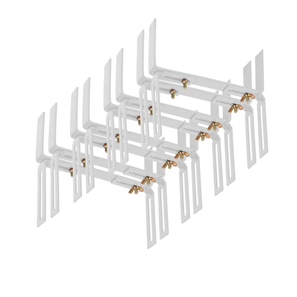 BigDean Garten Blumenkastenhalter weiß H-Form 8 Stück verstellbar