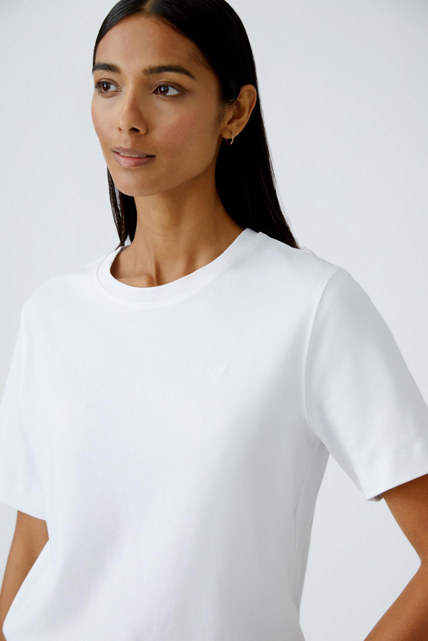 OUI Shirts & Tops SVEHA T-Shirt Damen Schwarz Baumwolle