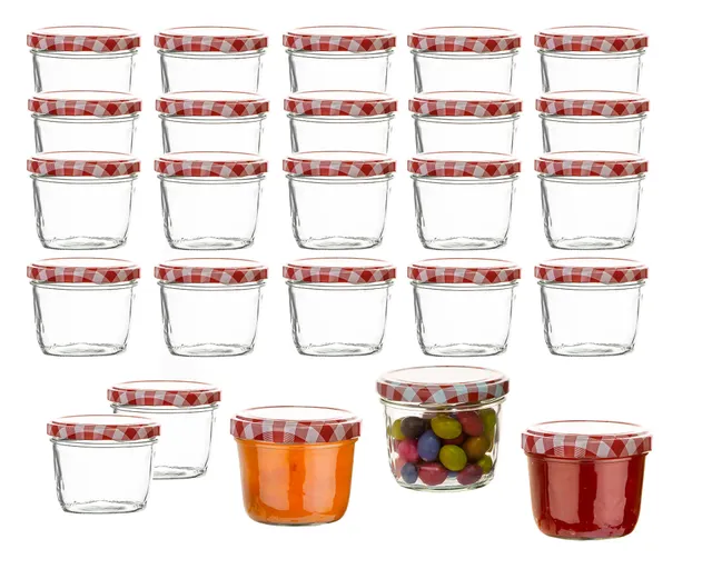 BigDean Marmeladenglas 230ml TO82 24er Set mit Deckel
