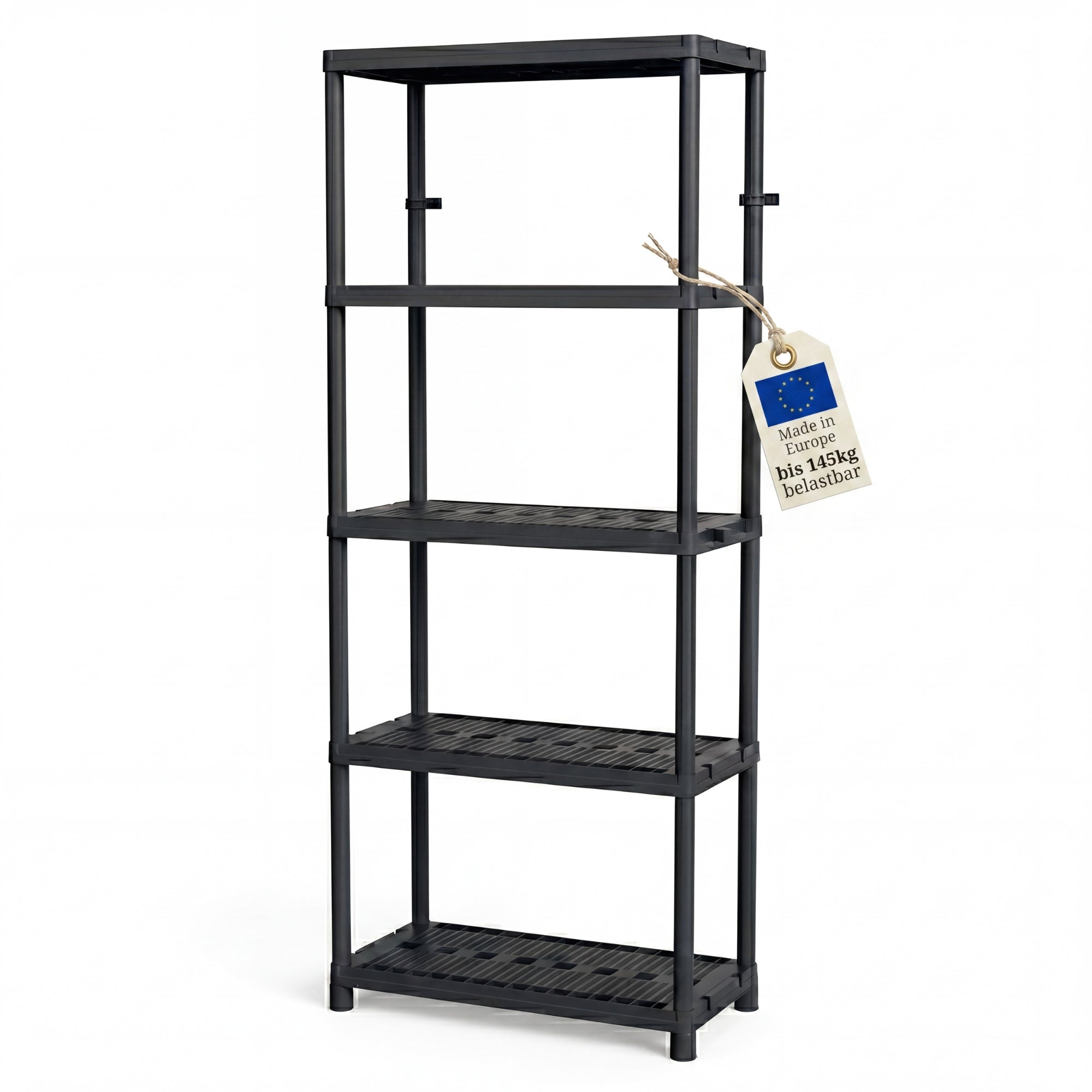 BigDean Schwerlastregal 172x71x35 cm 5 Böden 145 kg Keller