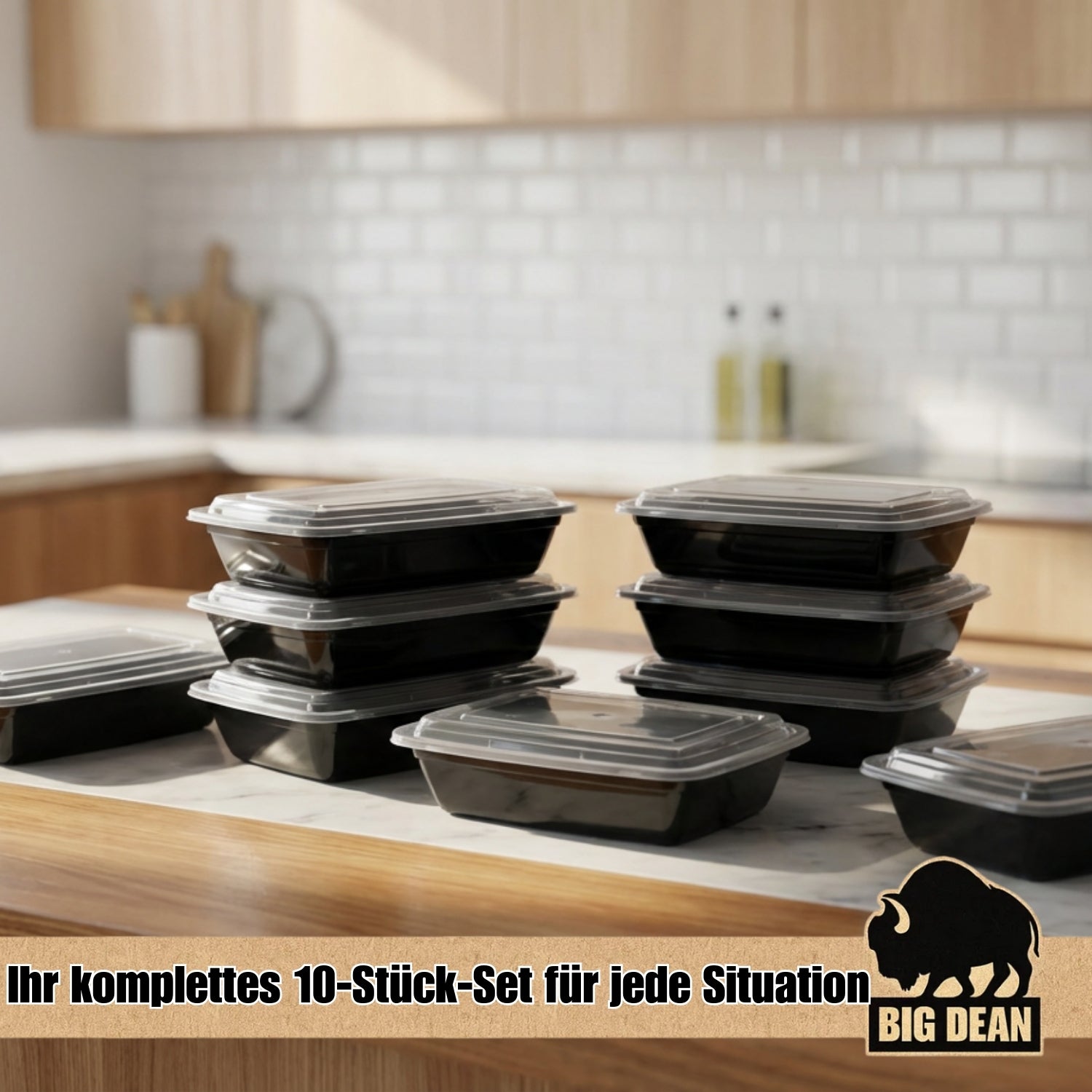 BigDean Küche & Vorrat Meal Prep Boxen 10 Stück BPA-frei