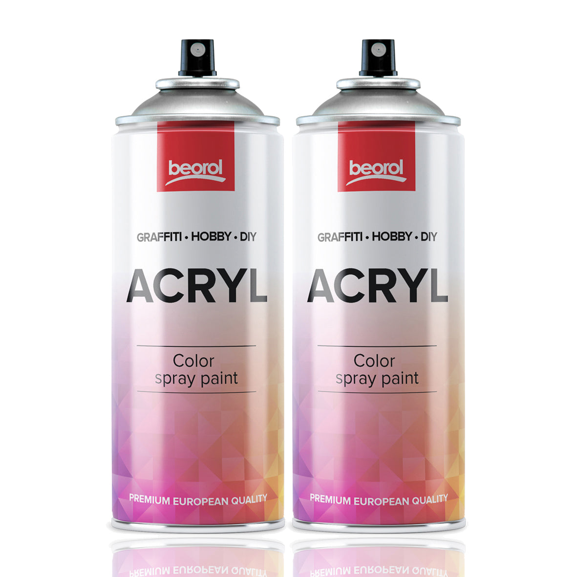BigDean Sprühlack weiß matt 2x400 ml RAL 9016 Acryllack Spray