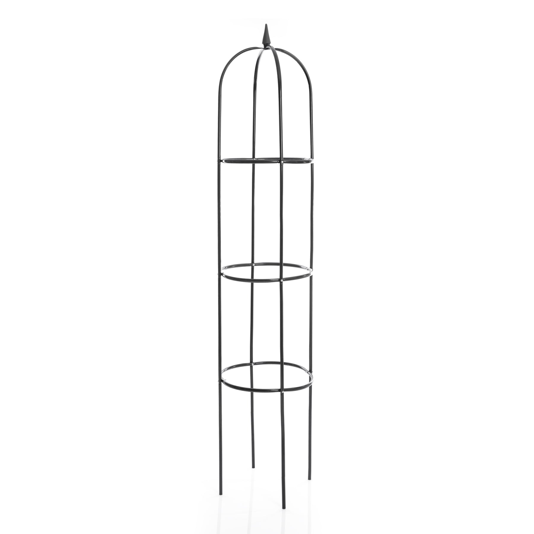 BigDean Rankhilfe Rosenbogen 40x200 cm grün Metall Obelisk