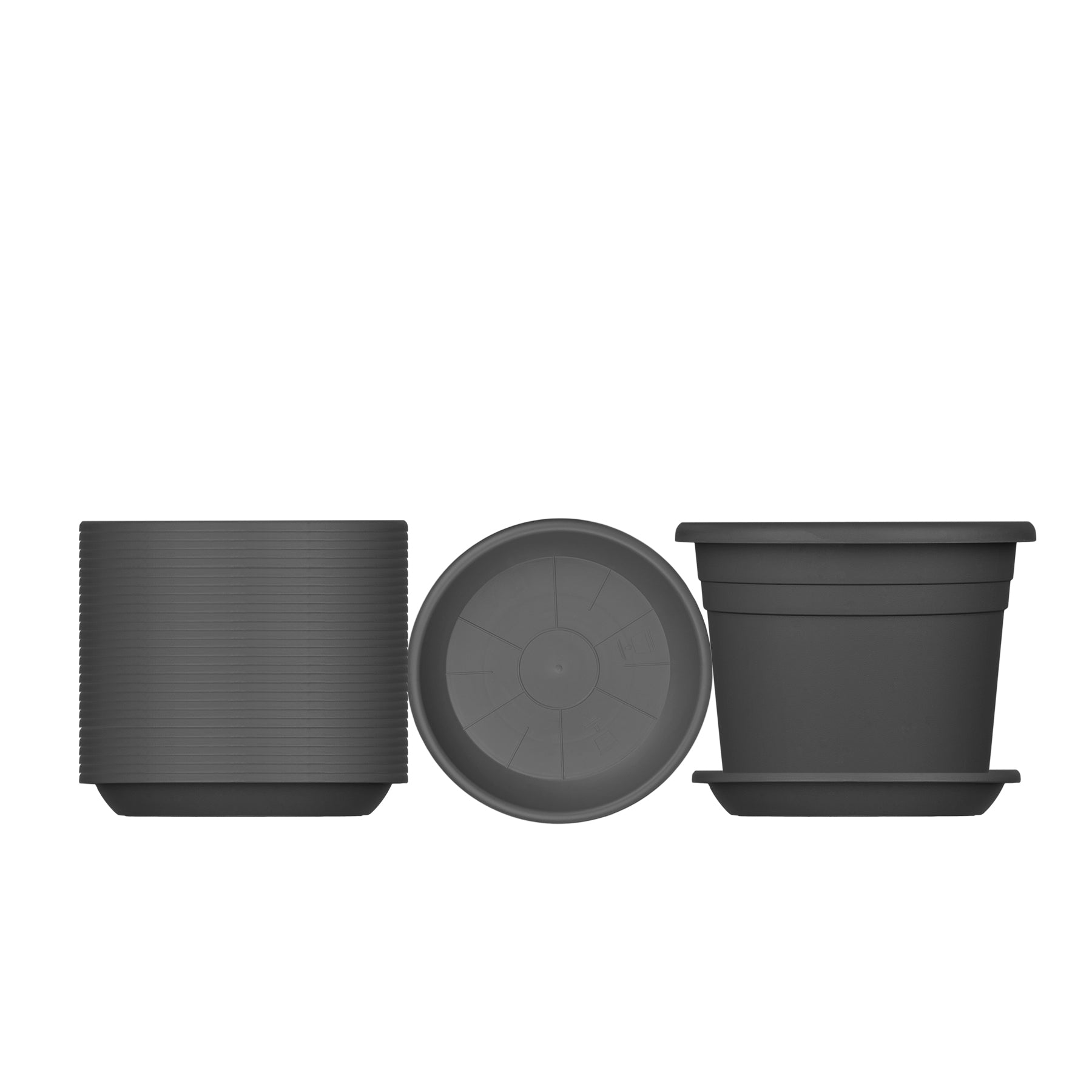 BigDean Garten Blumentopf Untersetzer 39 cm 9x Anthrazit