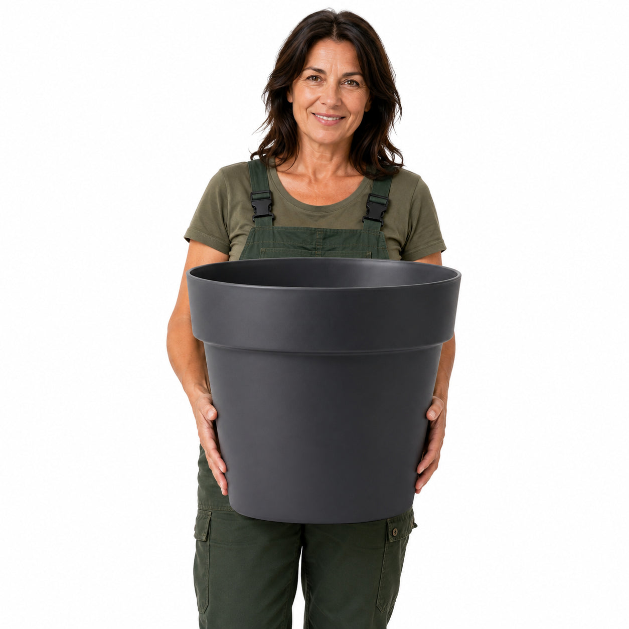 BigDean Classic Blumentopf 50 cm anthrazit Wasserspeicher
