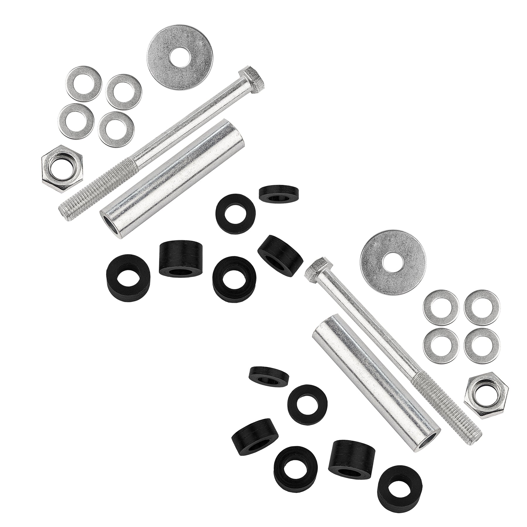 BigDean Garten Achse Schubkarrenrad 20x147mm 2er Set verzinkt