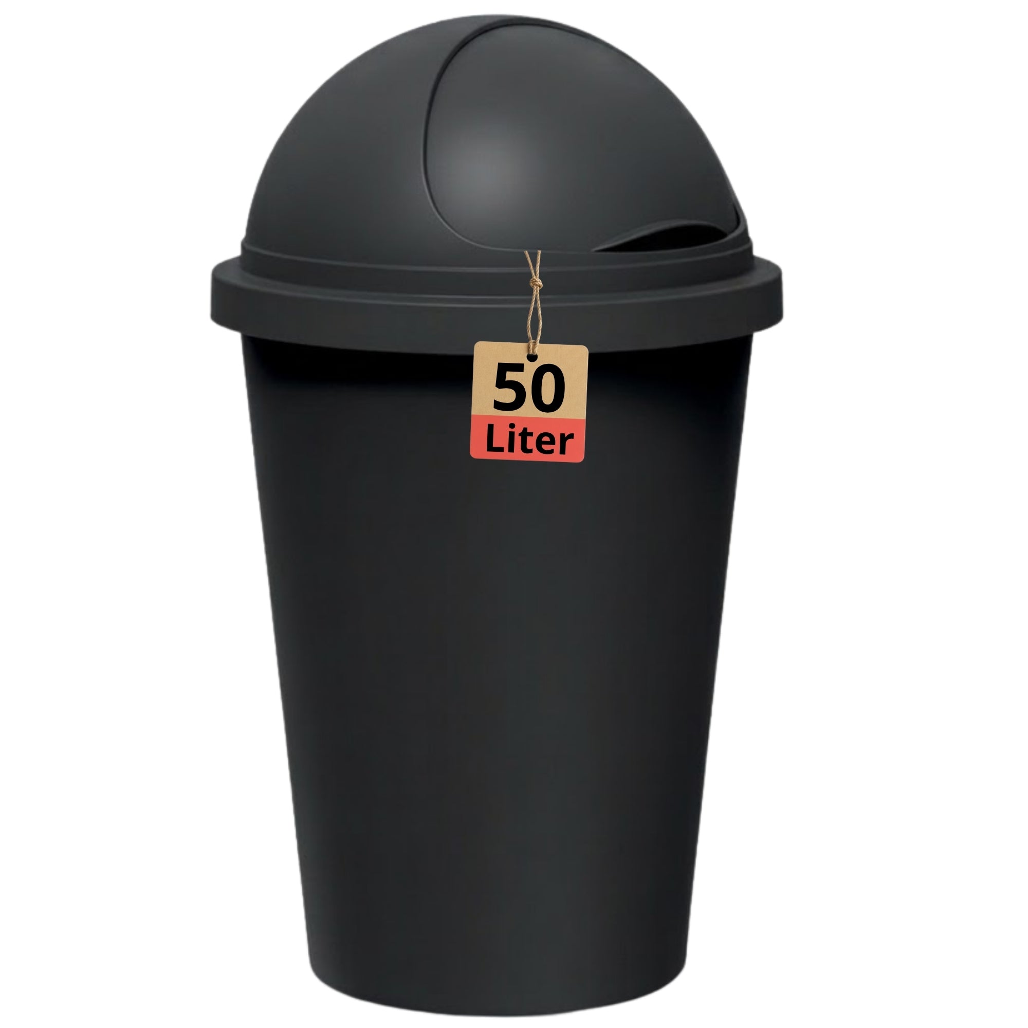 BigDean Haushalt Mülleimer Kugelkopf Midnight 50 Liter