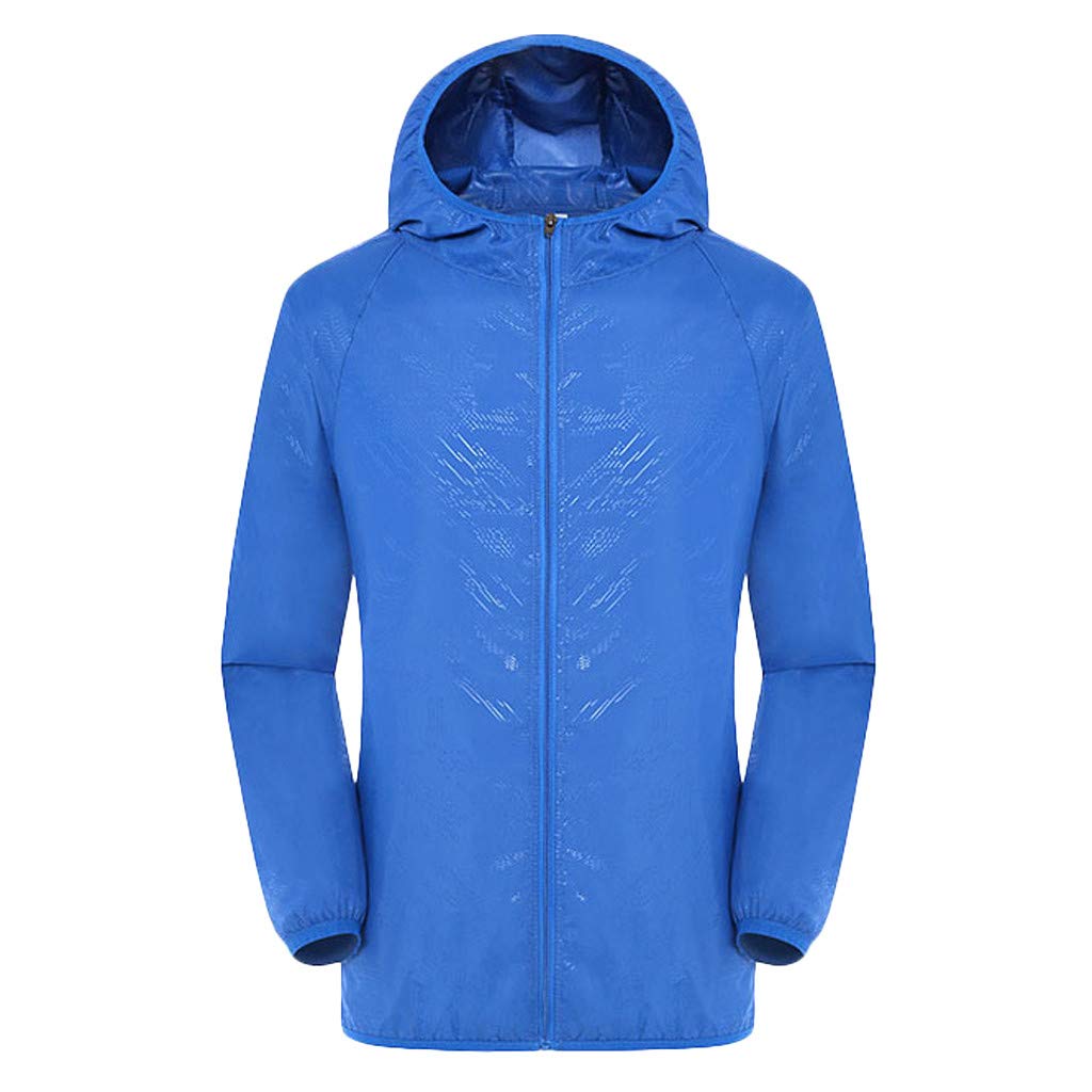 Luadnysin Jackets Regenjacke Sky Blue wasserdicht mit Kapuze
