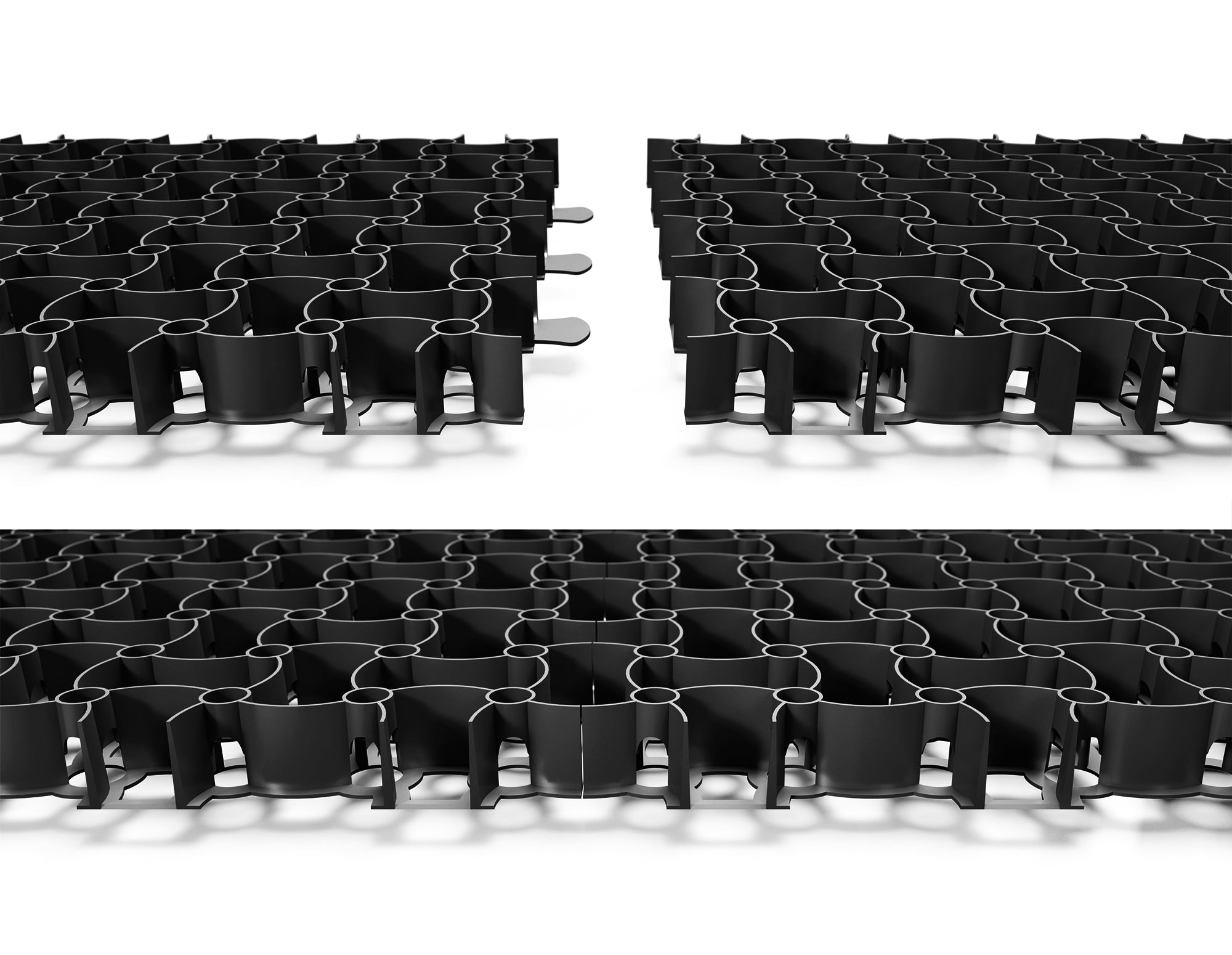 BigDean Küche & Vorrat Rasengitter 50x50 schwarz 4 Stück