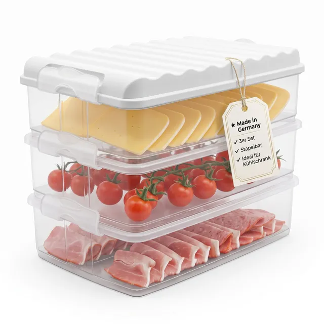 BigDean Aufschnittbox 2,5L 3er Set Kühlschrankbox Made in Germany