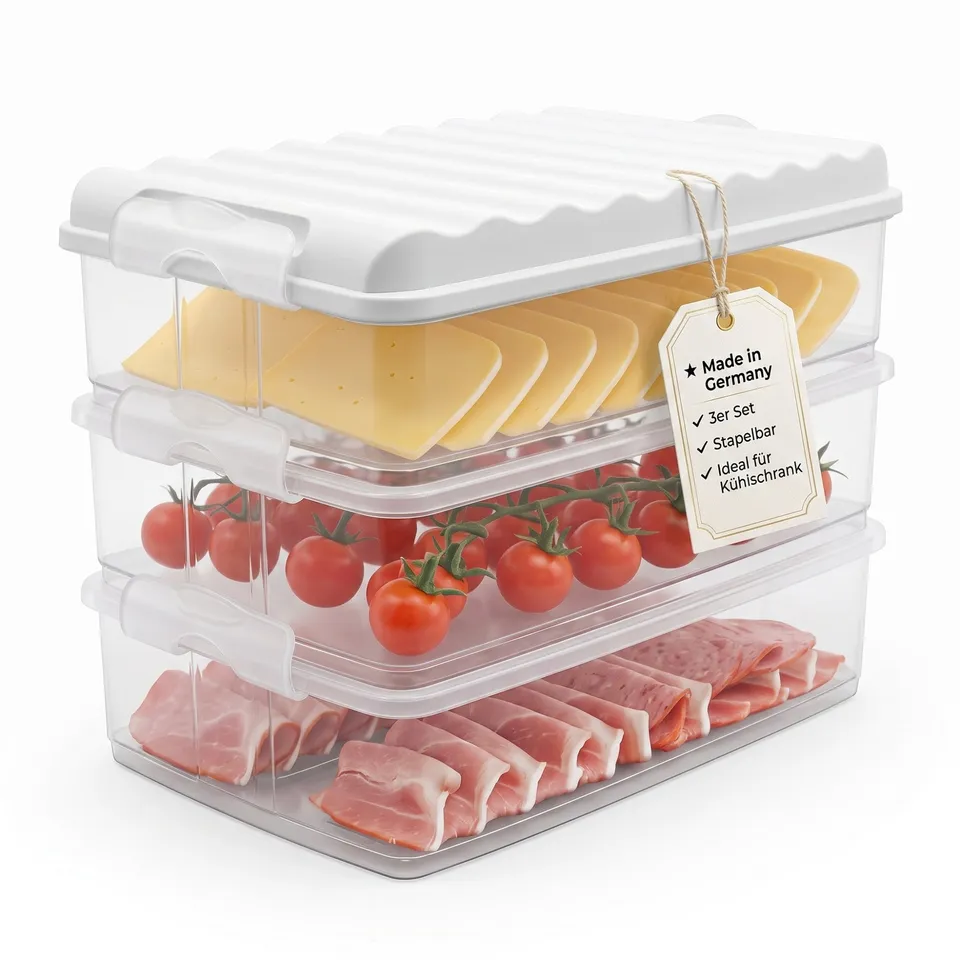 BigDean Aufschnittbox 2,5L 3er Set Kühlschrankbox Made in Germany