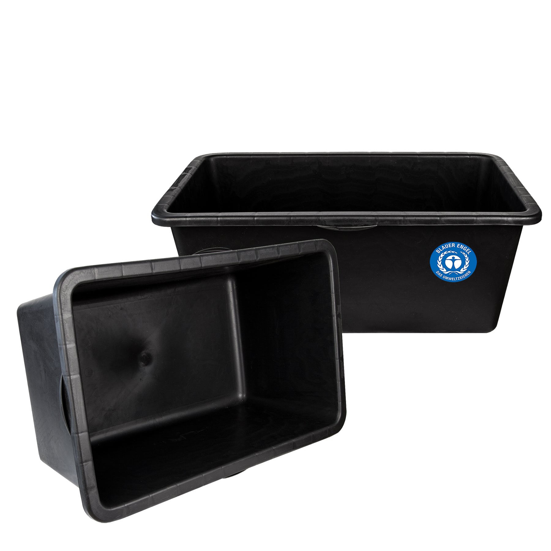 BigDean Mörtelkasten 60 Liter eckig schwarz 71x40x29cm
