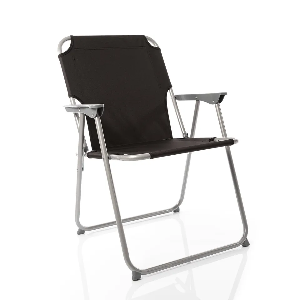 BigDean Klappstuhl 4er Set Schwarz 120kg Camping Garten