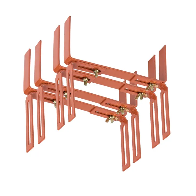 BigDean Garten Blumenkastenhalter Terrakotta 4 Stück H-Form
