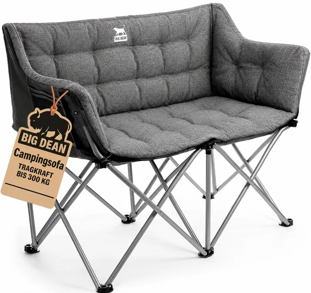 BigDean Campingsofa 2 Personen faltbar 300 kg Campingstuhl