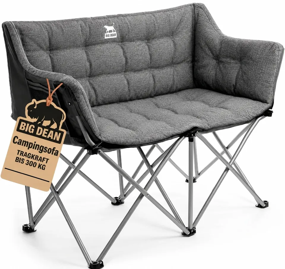 BigDean Campingsofa 2 Personen faltbar 300 kg Campingstuhl