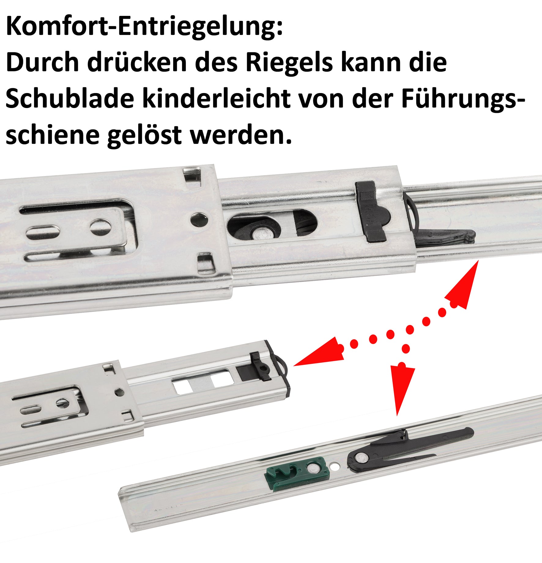 BigDean Schubladenschienen Vollauszug 550mm Softclose 4 Paar