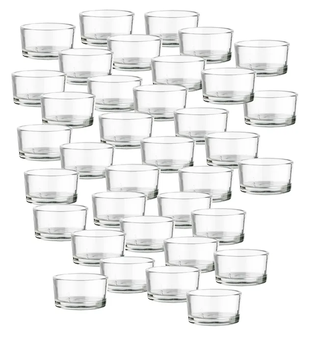 BigDean Haushalt 36er Teelichtgläser Glas Made in Germany