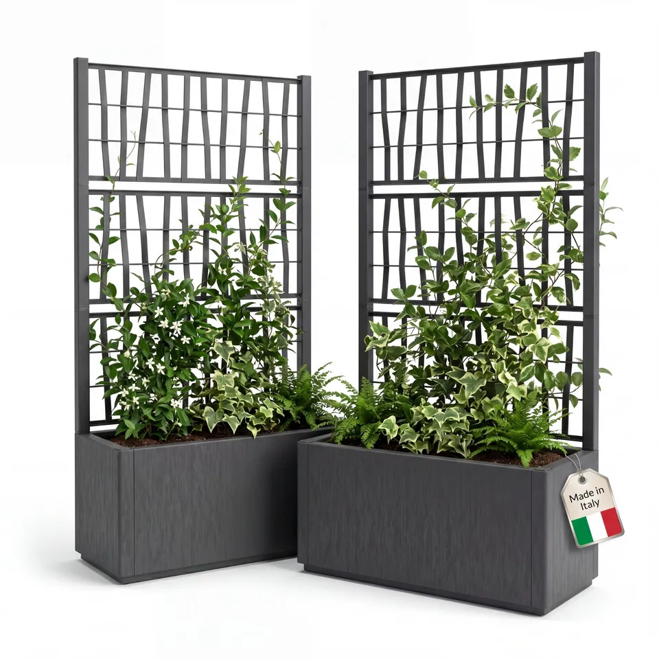 BigDean Garten & Außenbereich 2x Blumenkasten Rankgitter 80 cm