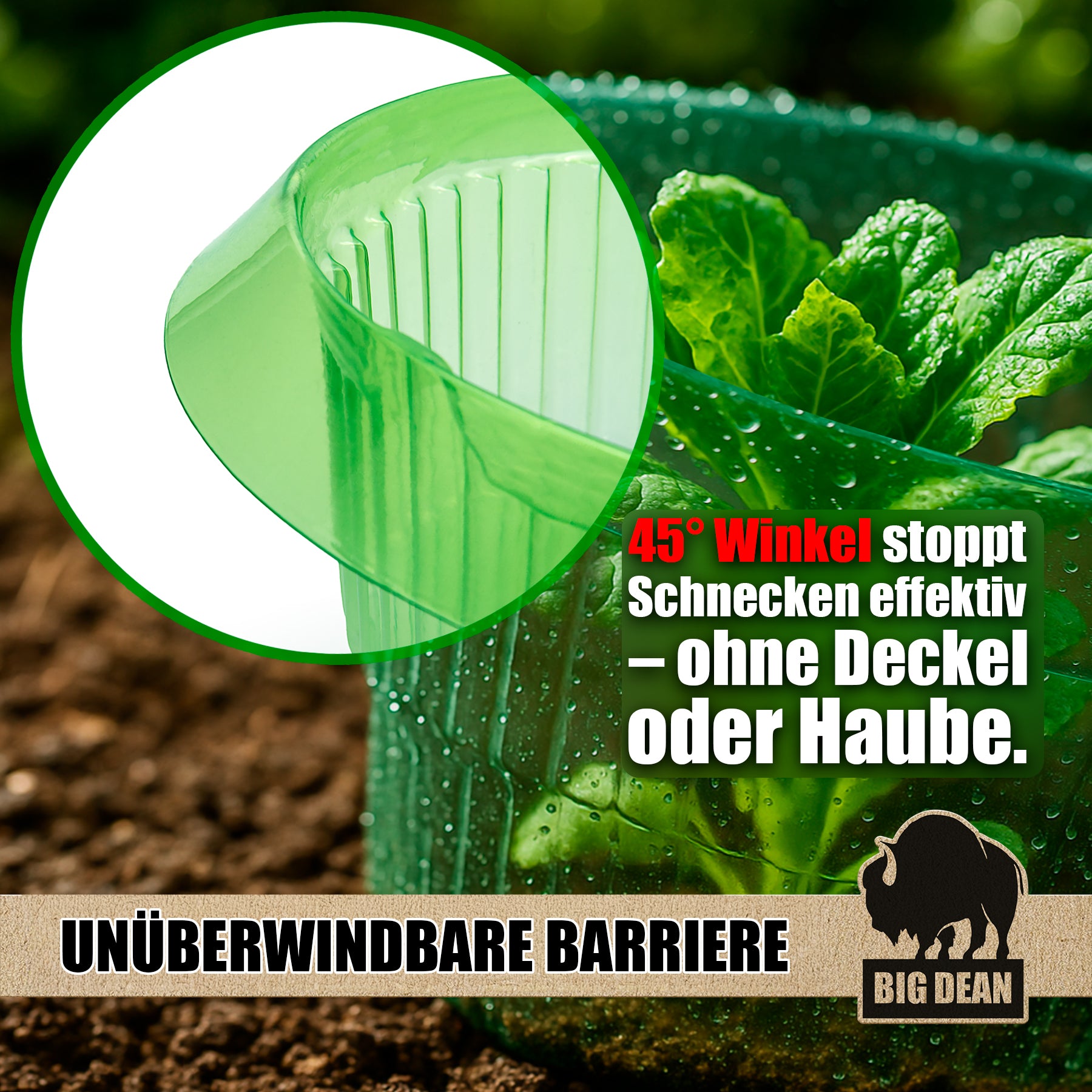 BigDean Garten Schneckenkragen Bio PET 24er Pack Gießring