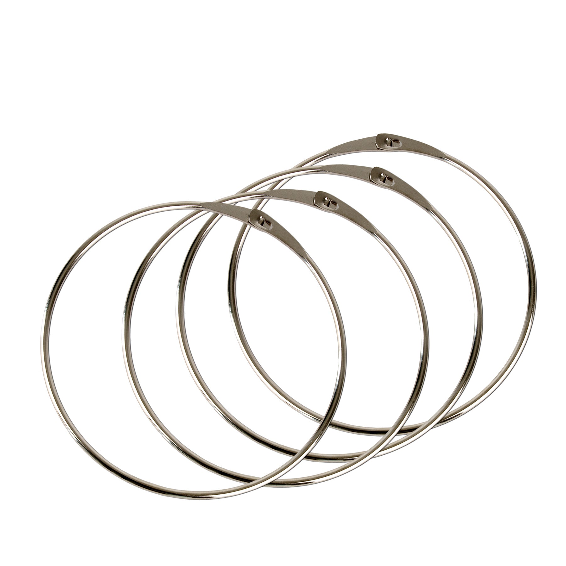 BigDean Warenring Schlüsselring 150 mm 4er Pack silber