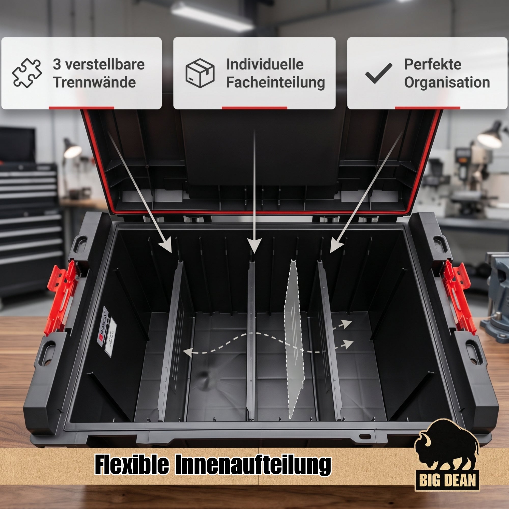 BigDean Werkzeug Qbrick Toolbox 2.0 19L modular 450mm