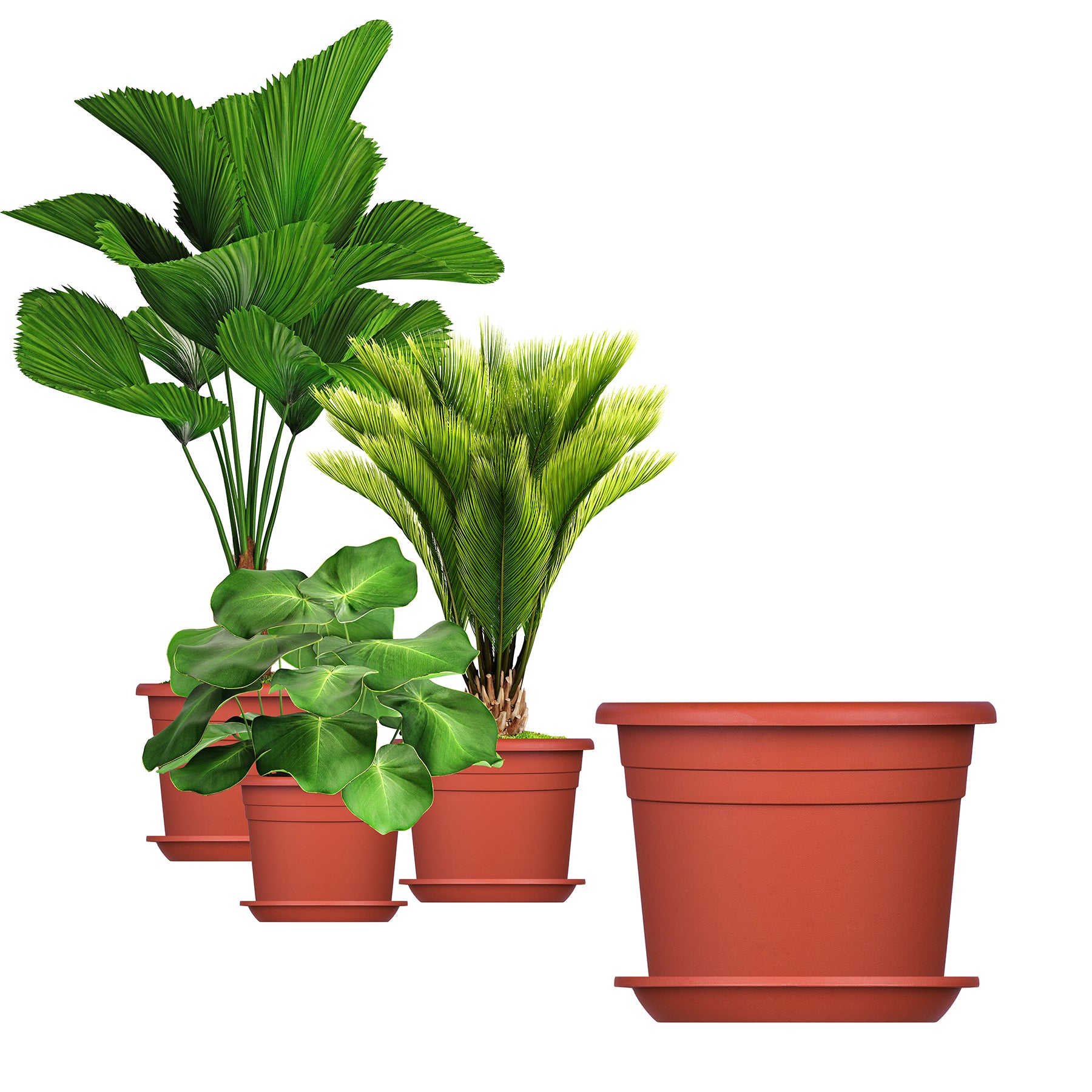 BigDean Blumentopf Untersetzer 19cm Terrakotta 3er