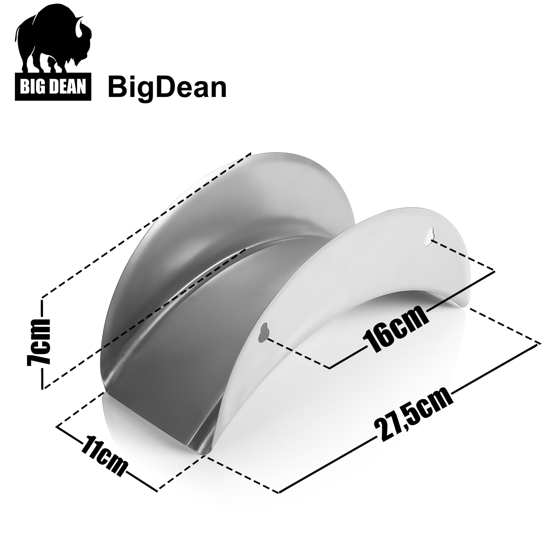 BigDean Garten Gartenschlauchhalter Metall Silber 2 Stück Wandmontage