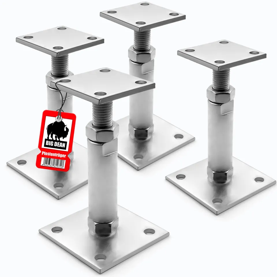 BigDean Werkzeug Pfostenträger 150-190mm verzinkt 4 Stück