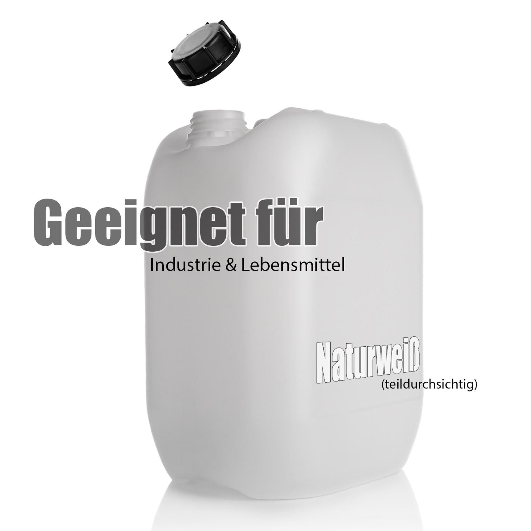 BigDean Wasserkanister 10L naturweiß lebensmittelecht BPA-frei