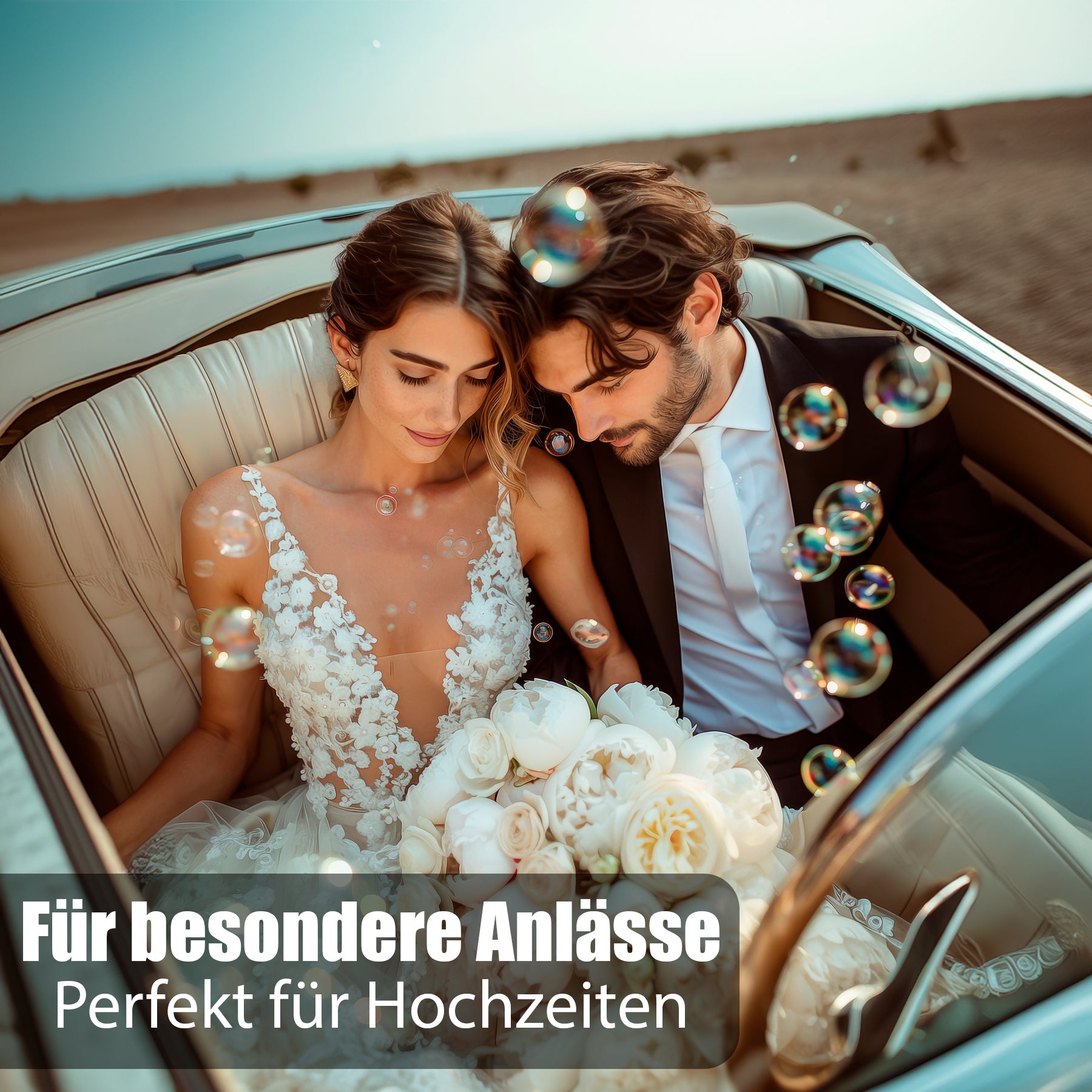 BigDean Haushalt 48 Seifenblasen Hochzeit vorbefüllt Herz