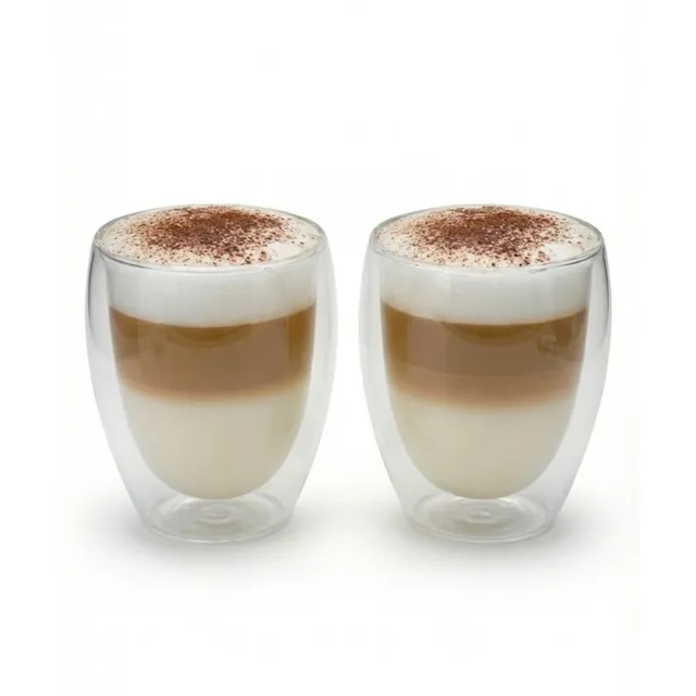 BigDean Latte Macchiato Gläser 300ml doppelwandig 2er Set