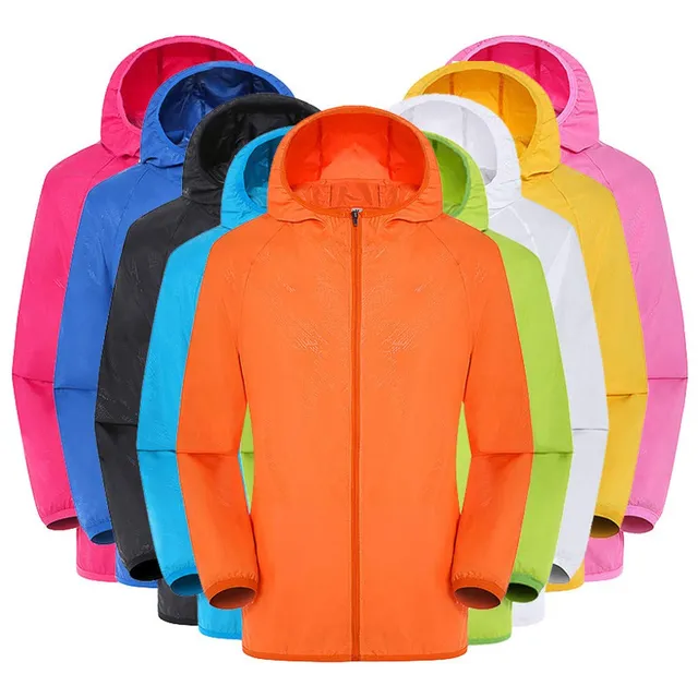 Luadnysin Jackets Regenjacke Sky Blue wasserdicht mit Kapuze