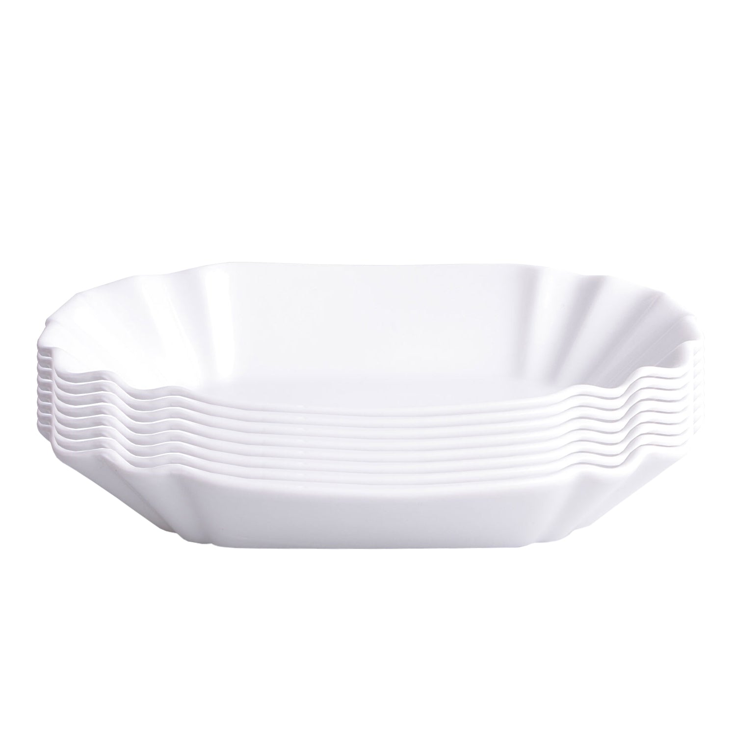 BigDean Küche Pommesschale Porzellan 19,5cm Weiß 8er