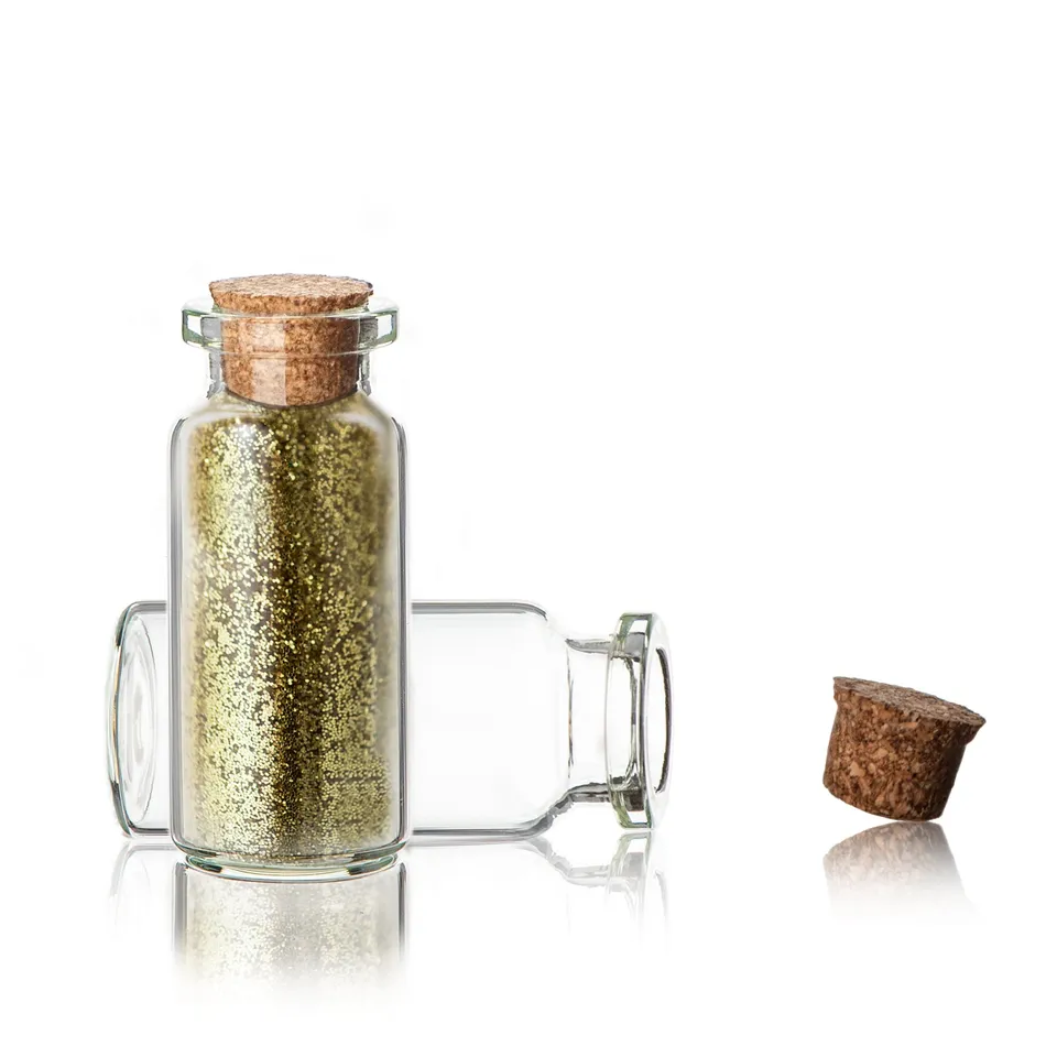 BigDean Küche Glasfläschchen Korken 10ml 20 Stück