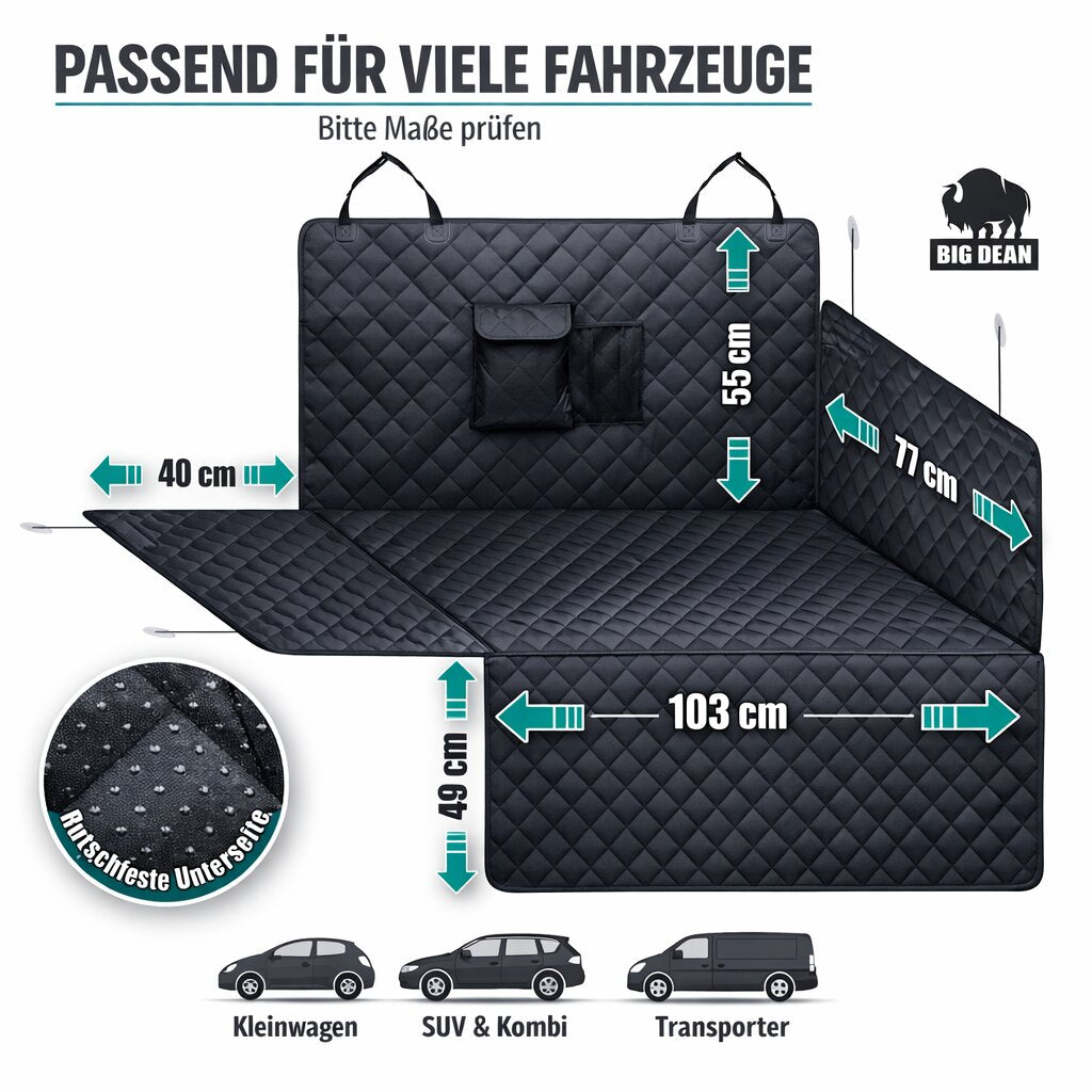 BigDean Haushalt Kofferraumschutz Hund 600D Oxford wasserdicht