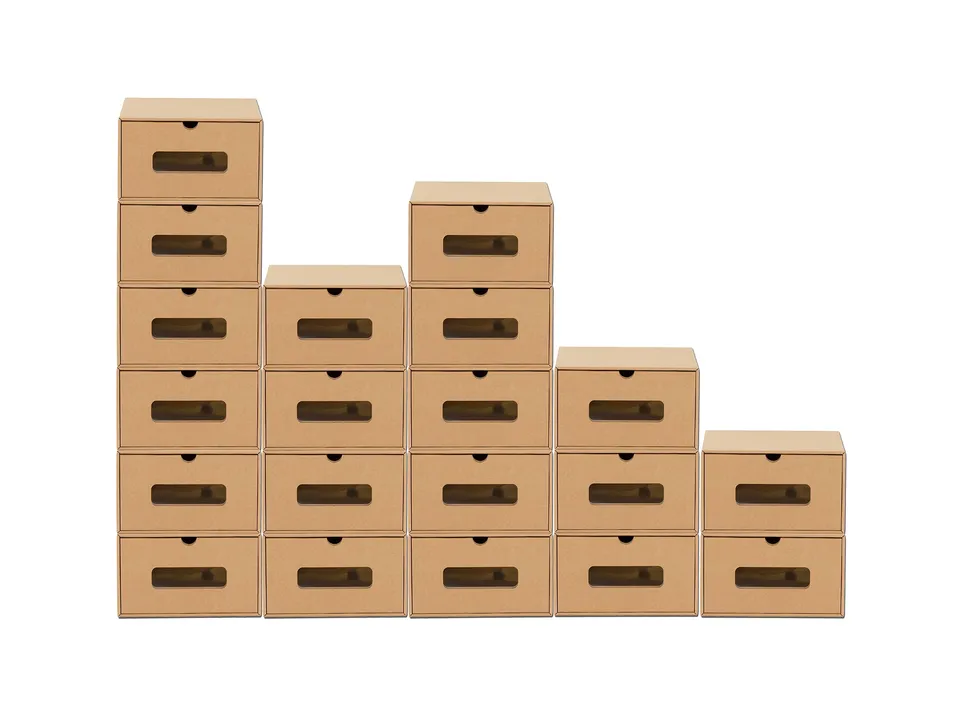 BigDean Aufbewahrungsbox mit Sichtfenster 20 Stück für Schuhe