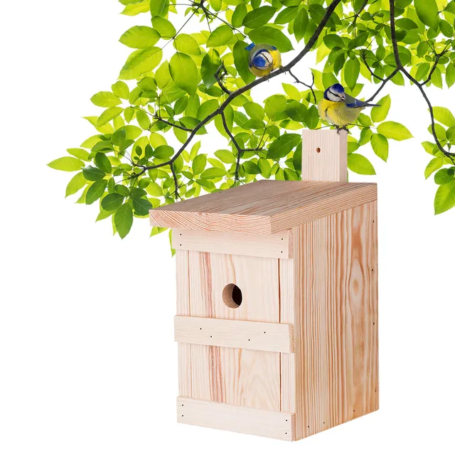 BigDean Garten & Außenbereich Nistkasten Massivholz 28mm 27x17x17cm
