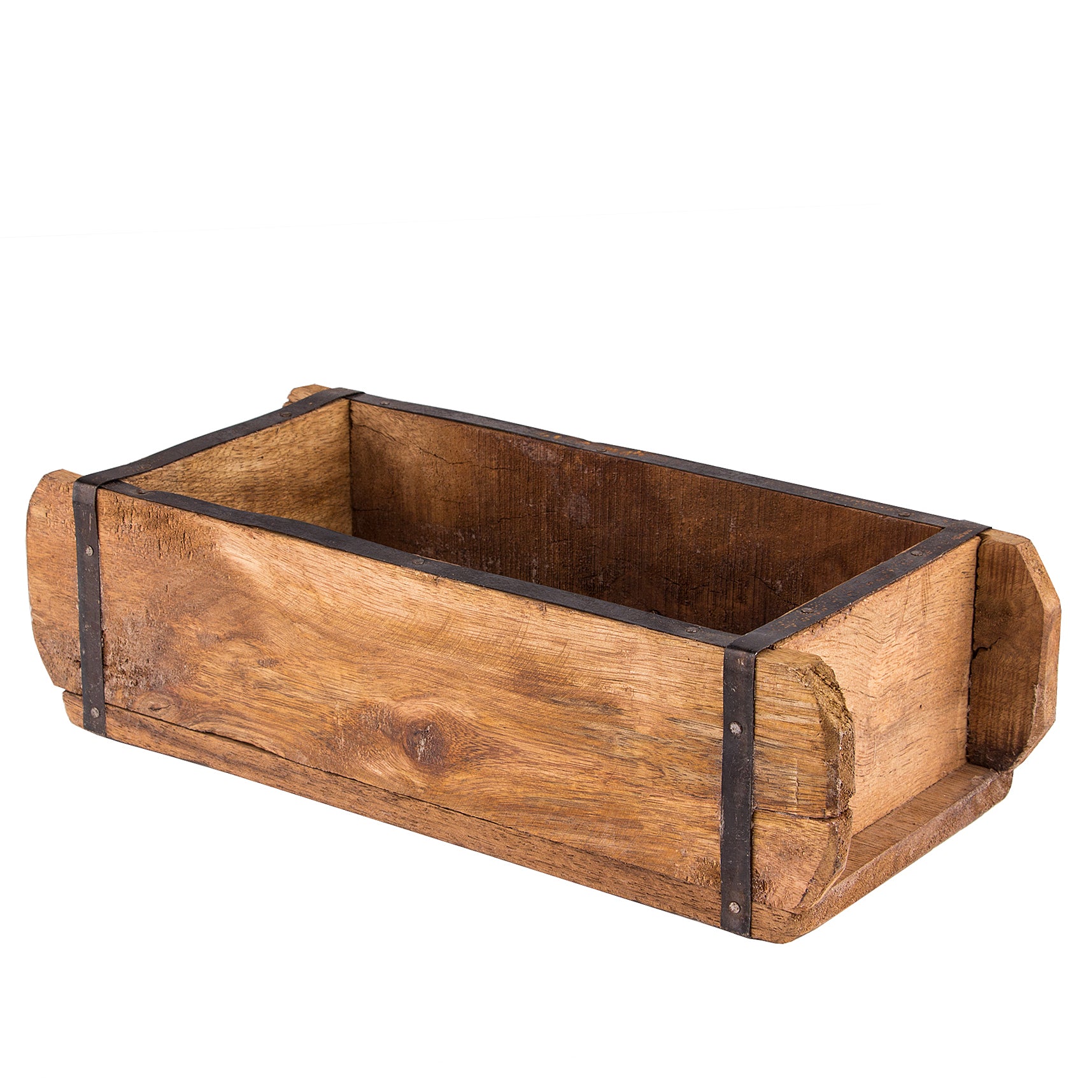 BigDean Aufbewahrung Ziegelform 32x14x9 Holz Vintage 2 Stück
