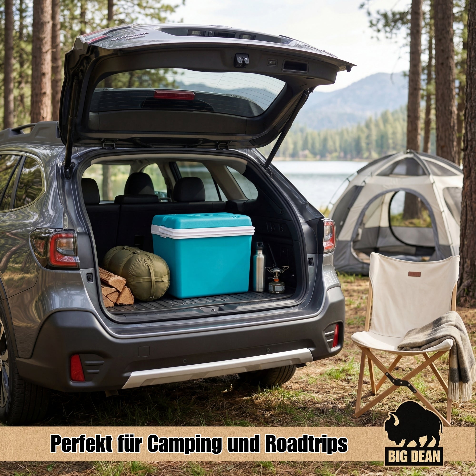 BigDean Kühlbox 35L groß Camping Henkel stabil